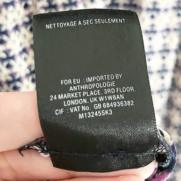 Meadow Rue - Anthropologie Multicolor 100% Silk Boho Blouse Women's Size Small - Picture 8 of 8